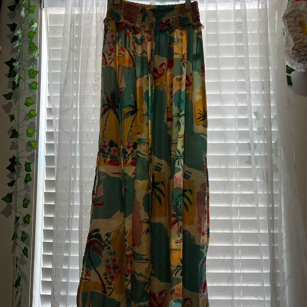 Vibrant Tropical Maxi Skirt